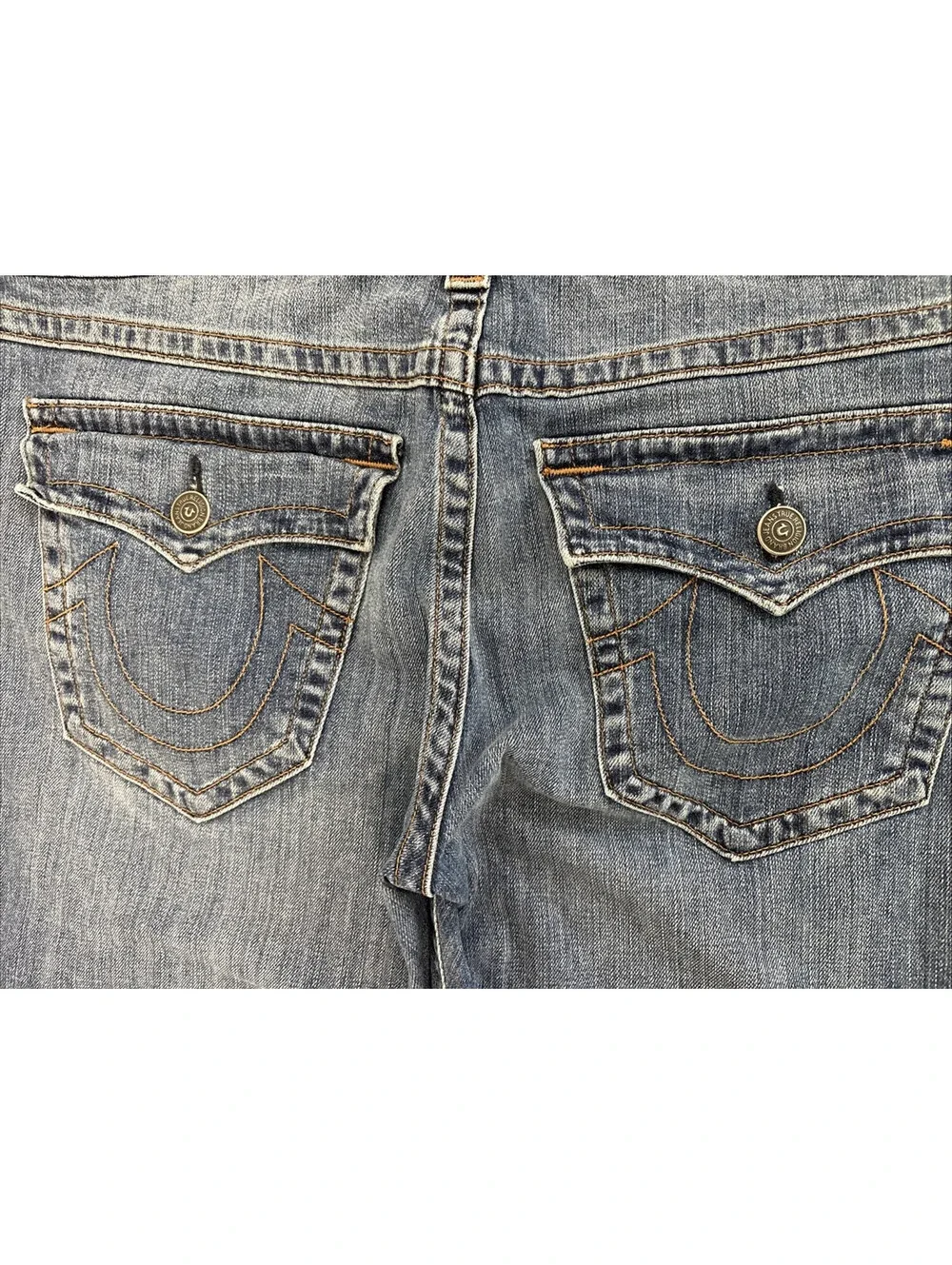True Religion Ricky Relaxed Straight Jeans Mens 34 (Fits 37x34) Made in USA Y2K